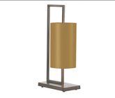 Bushwick Table Lamp In Antique Silver With Bespoke Shade